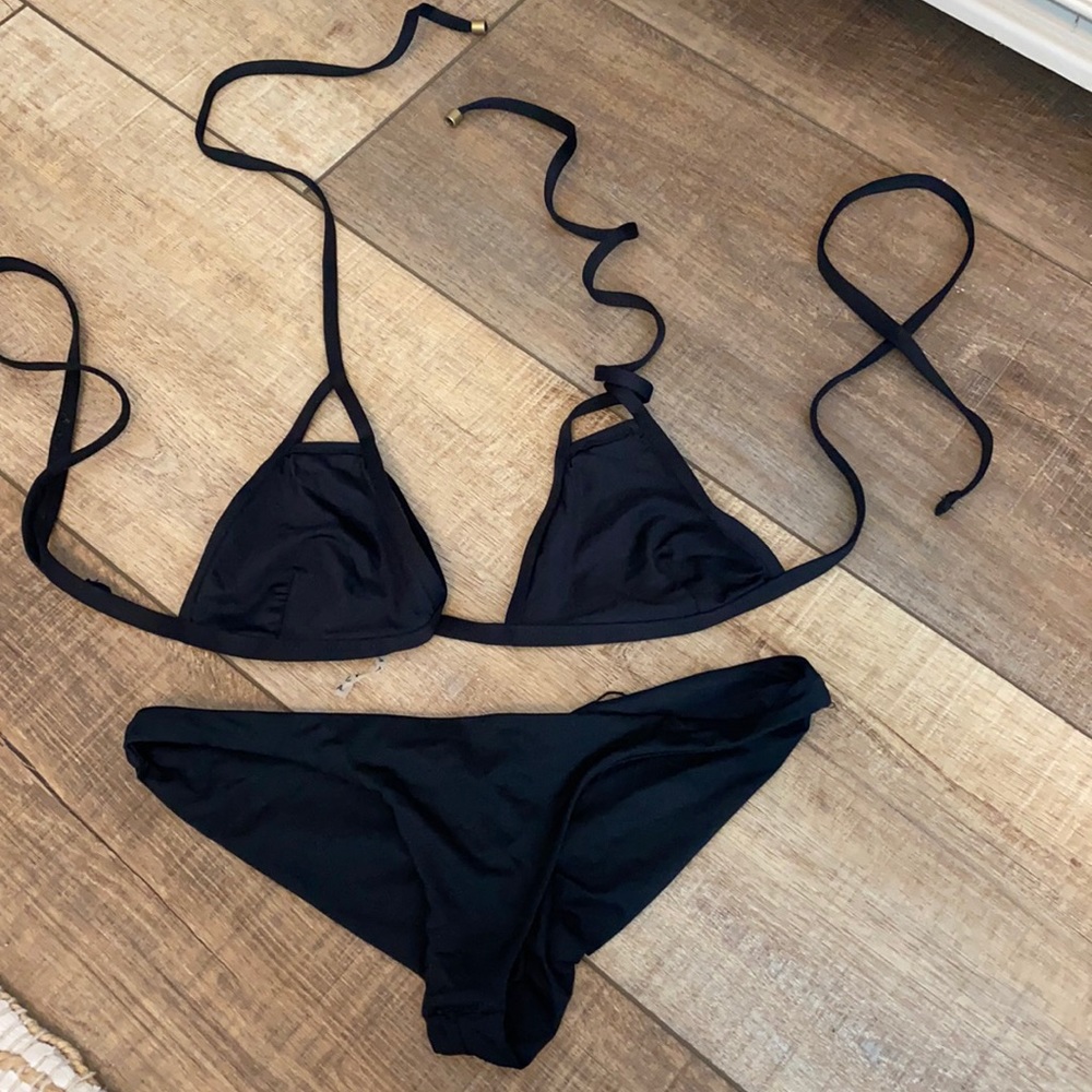 Vitamin a black wrap bikini and cheeky bottom
